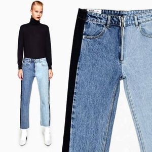ZARA TRF Two Tone Jeans